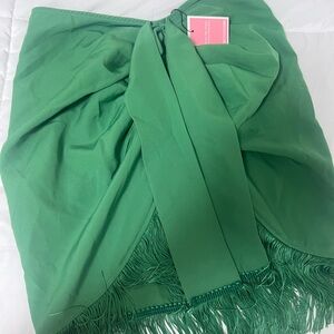 Green Fringe Skirt
